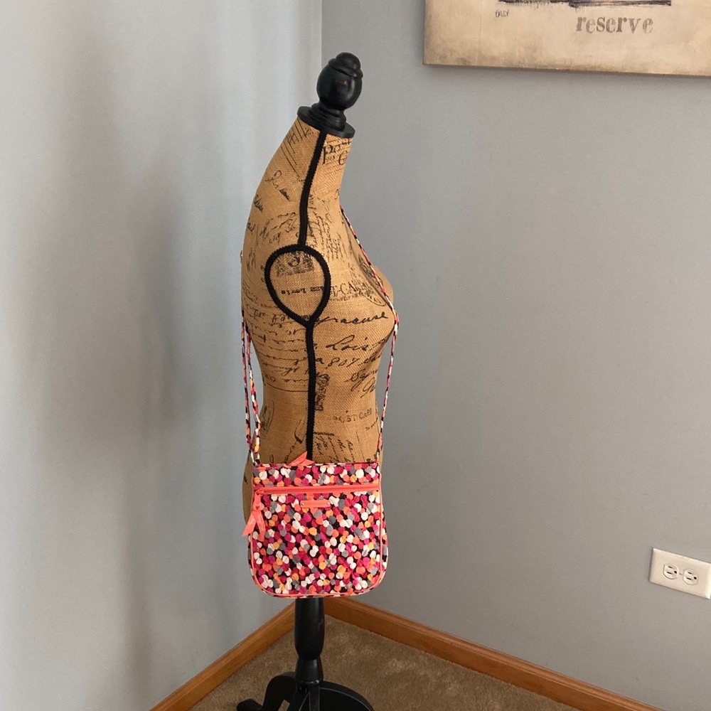 Vera Bradley Petite Double Zip Hipster Crossbody Confetti Bag